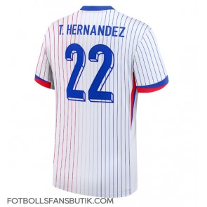 Frankrike Theo Hernandez #22 Replika Bortatröja EM 2024 Kortärmad